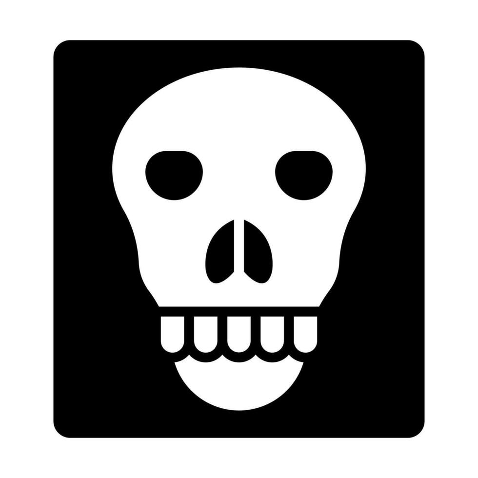 cranio raggi X glifo icona design vettore