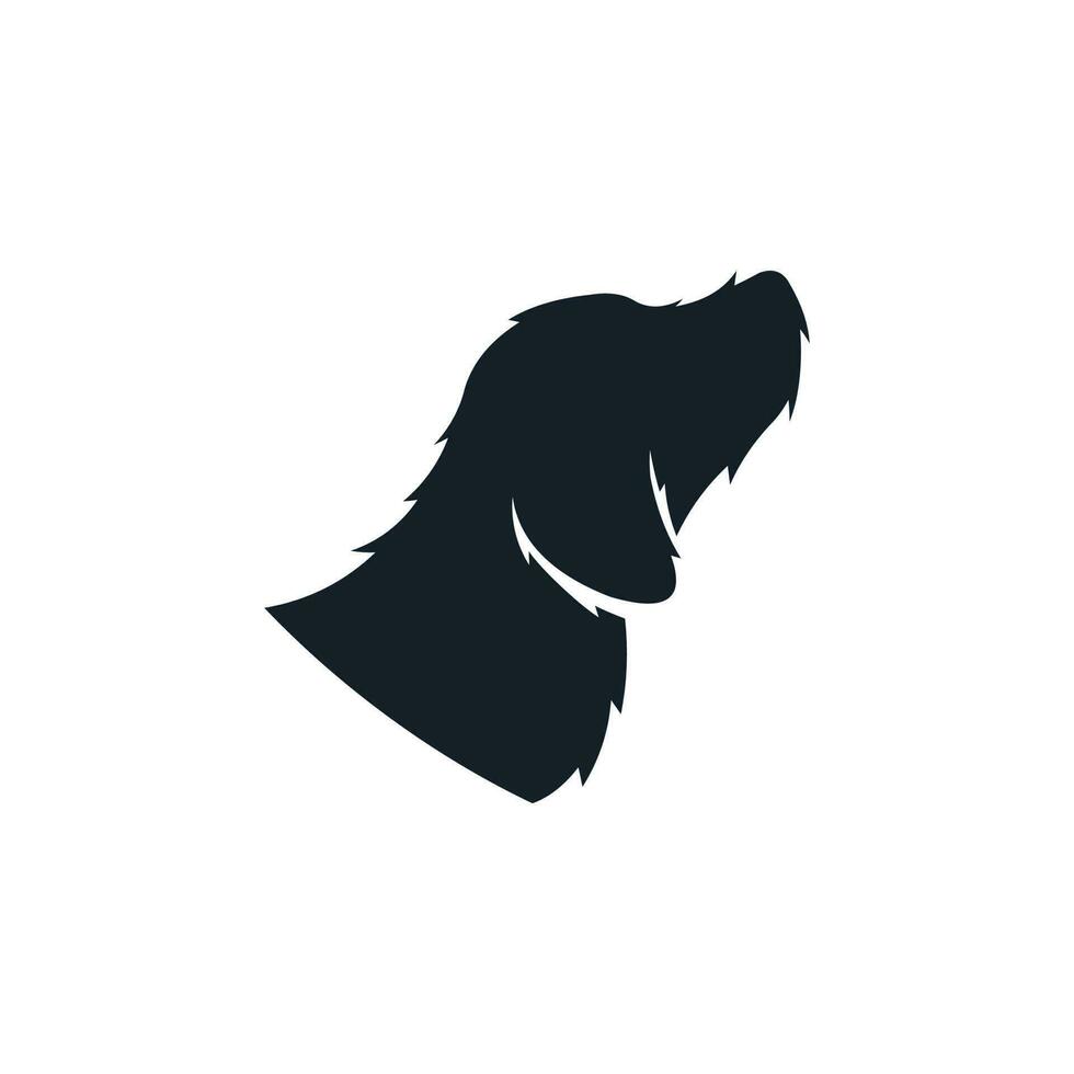 cane testa animale creativo logo design vettore