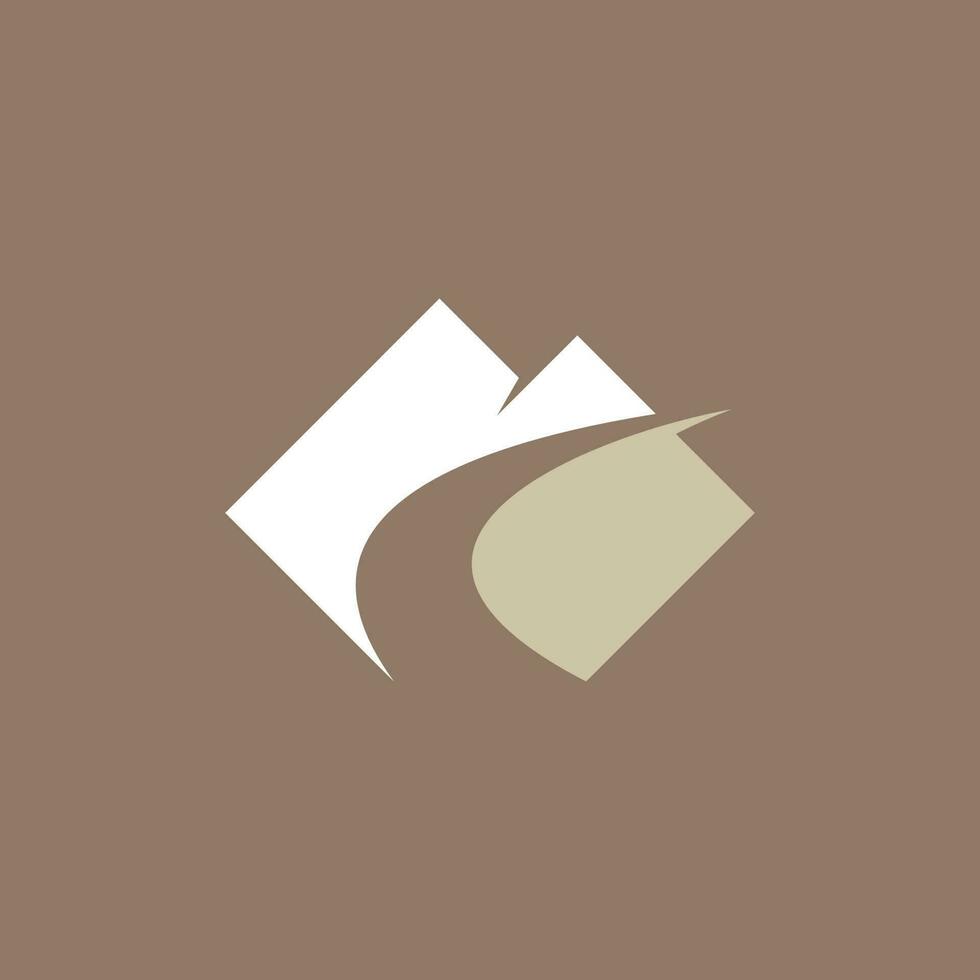strada paesaggio Visualizza logo design vettore