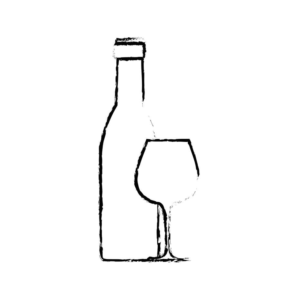 icona della bottiglia di vino vettore