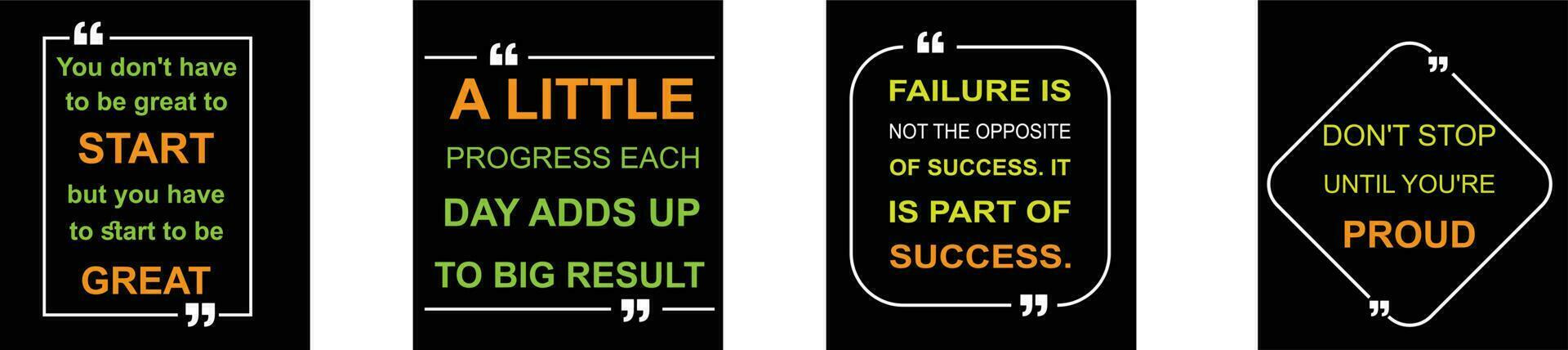 impostato motivazionale citazioni, ispirazione citazioni, positivo citazioni, incoraggiando citazioni, successo citazioni vettore