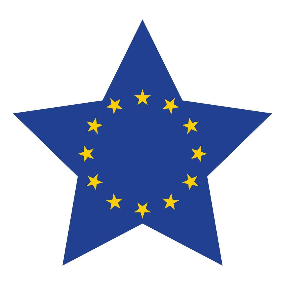 bandiera di Europa. europeo unione. Unione Europea bandiera nel design forma vettore