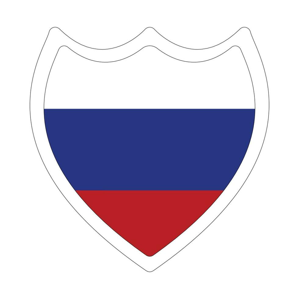 russo bandiera nel forma. bandiera di Russia nel forma. vettore