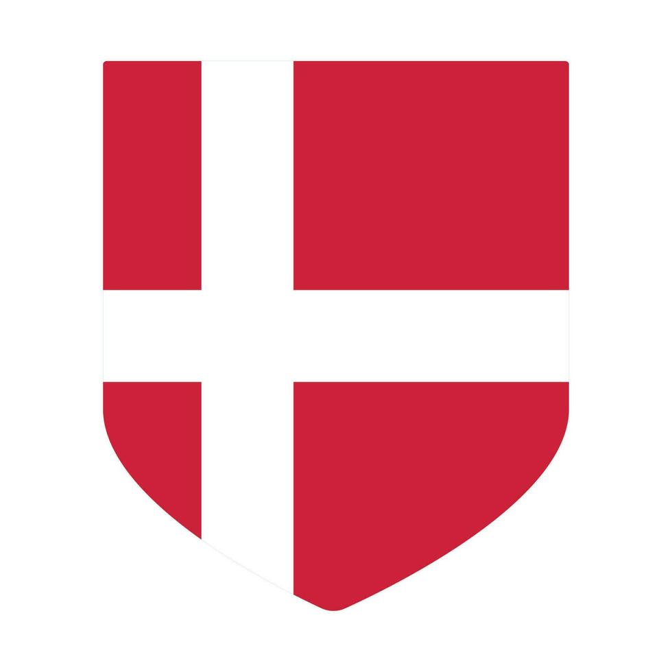 bandiera di Danimarca. danese bandiera nel cuore shapee vettore