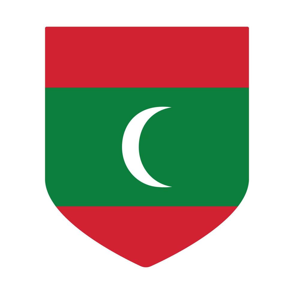 Maldive bandiera nel forma. bandiera di Maldive nel forma. vettore