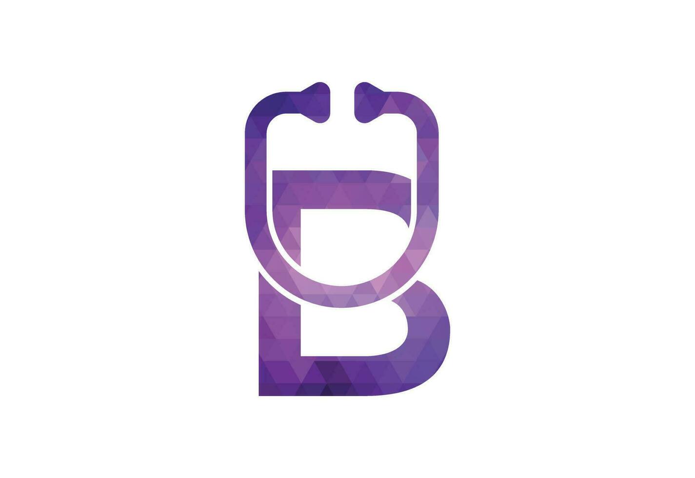 Basso poli e iniziale B lettera logo con creativo simbolo, vettore design modello