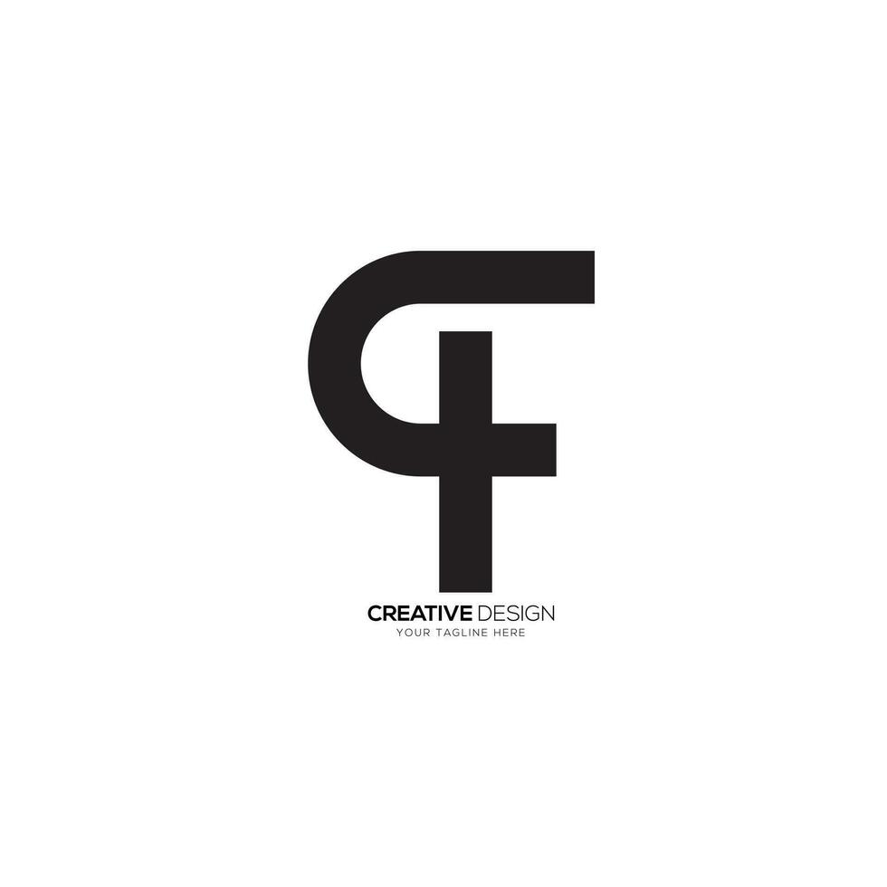 elegante forma lettera cfr creativo monogramma logo. c logo. f logo. fc logo vettore