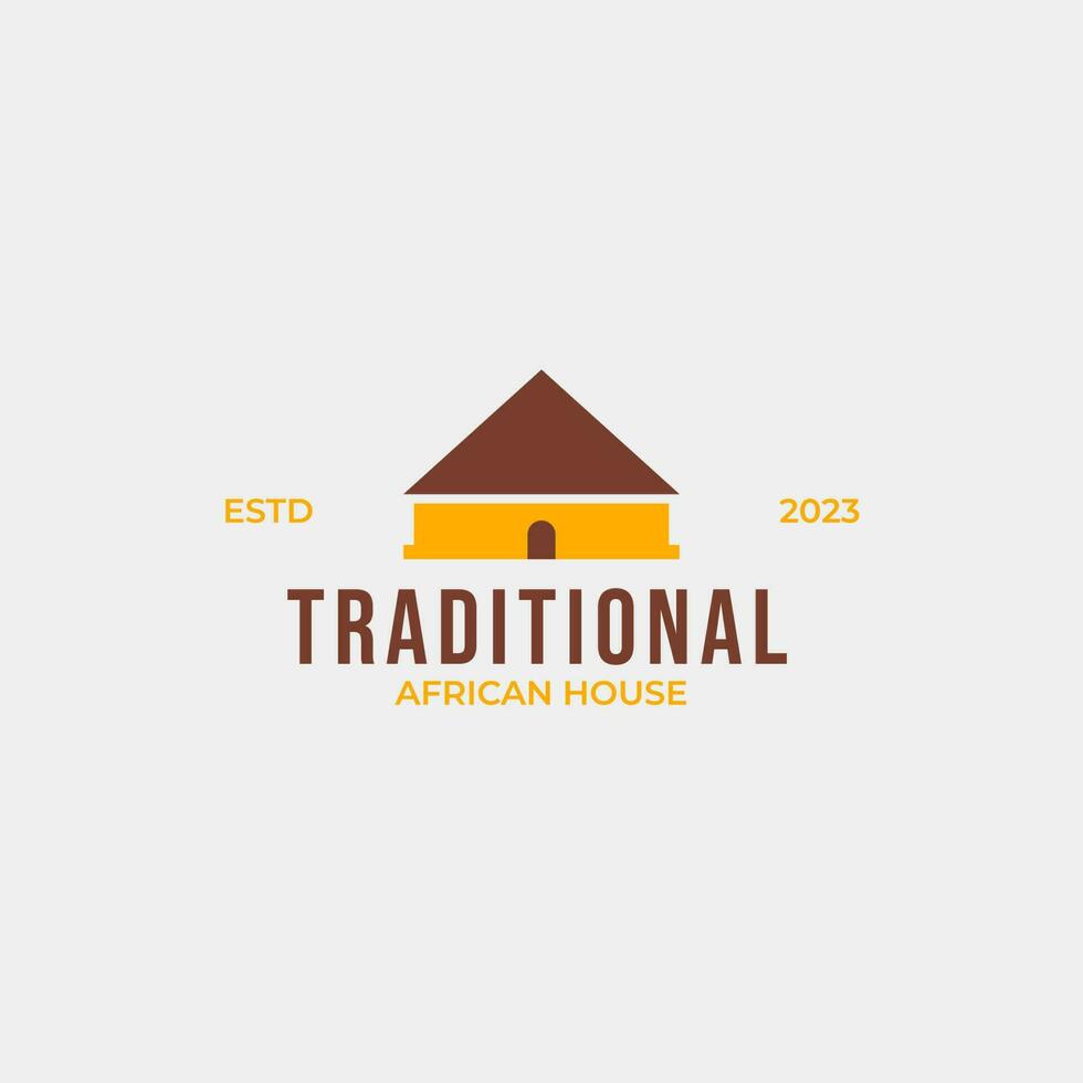 creativo tradizionale africano Casa logo design concetto illustrazione idea vettore