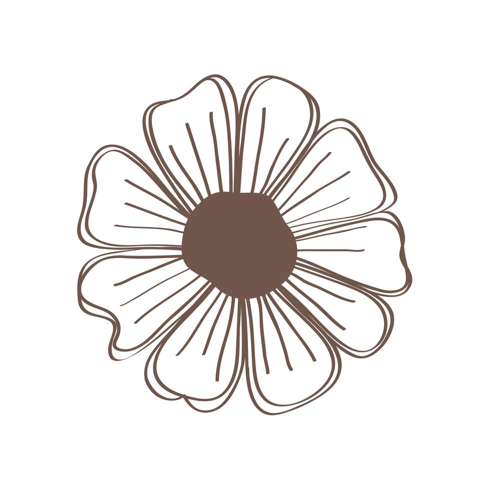 icona disegnata a mano del fiore di primavera vettore
