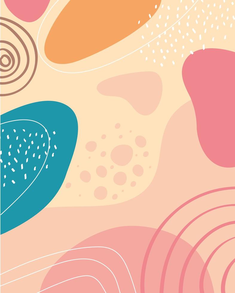 sfondo di forme colorate organiche abstrac vettore