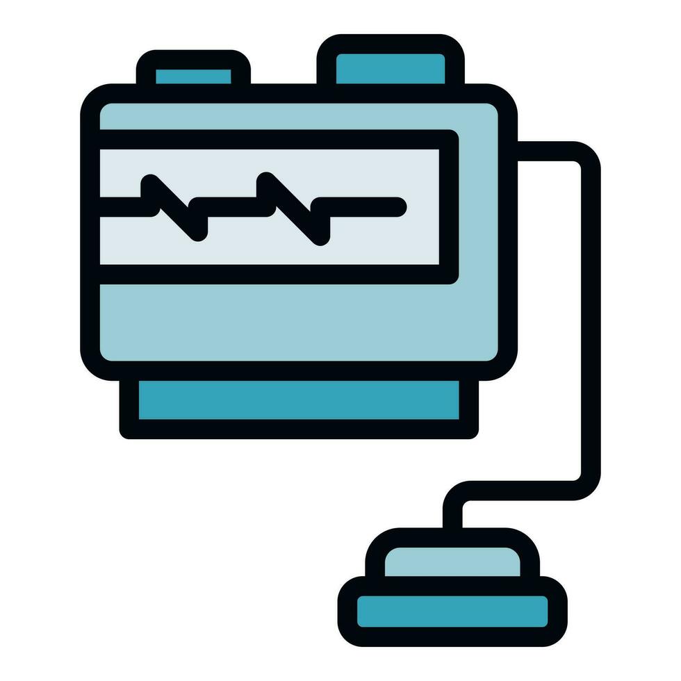 stimolatore cardiaco icona vettore piatto