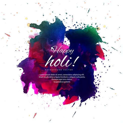 illustrazione di astratto colorato felice Holi sfondo vettore