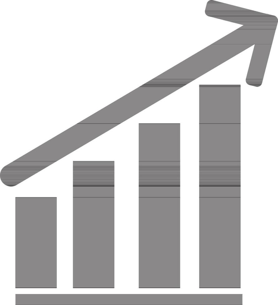 nero in crescita grafico nel piatto stile. glifo icona o simbolo. vettore