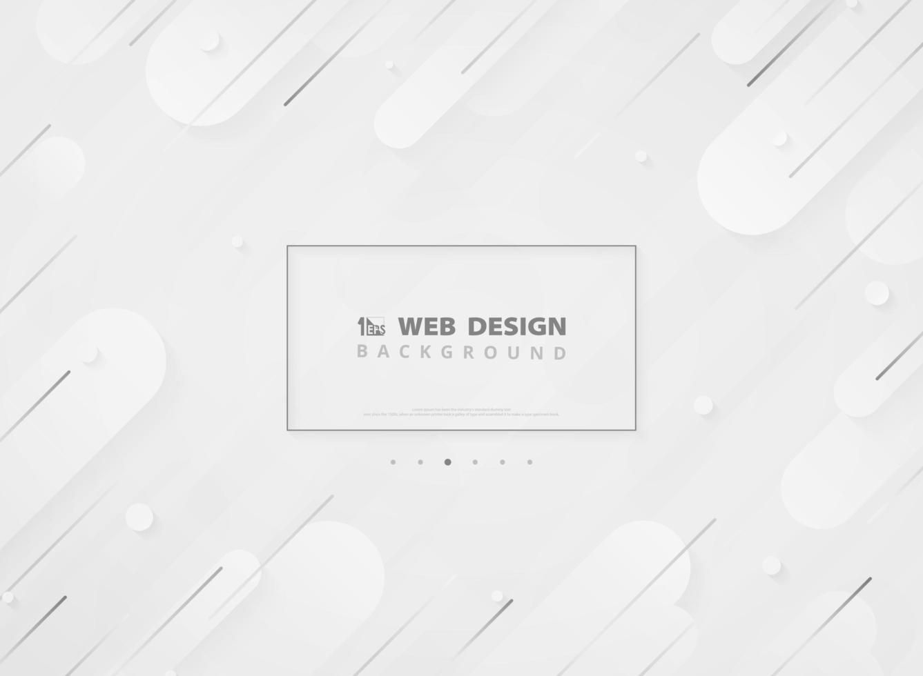 moderna landing page web design geometrico minimale bianco. vettore