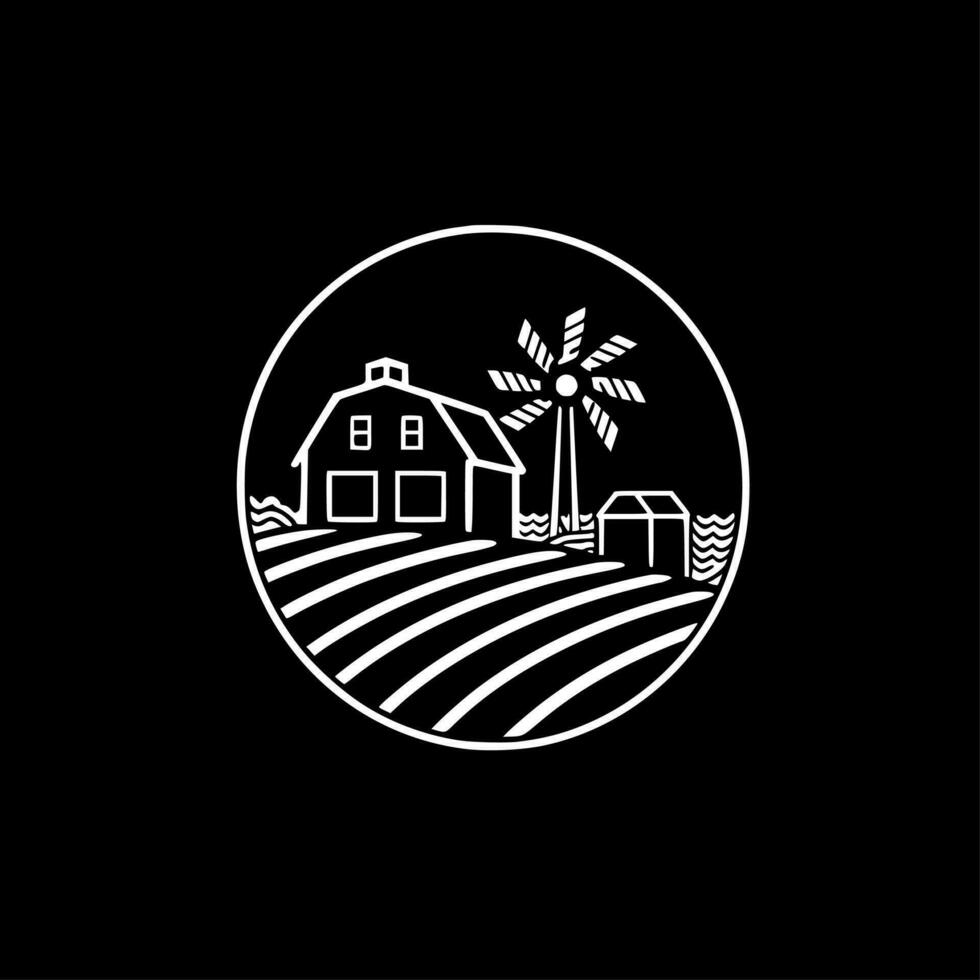 azienda agricola - minimalista e piatto logo - vettore illustrazione