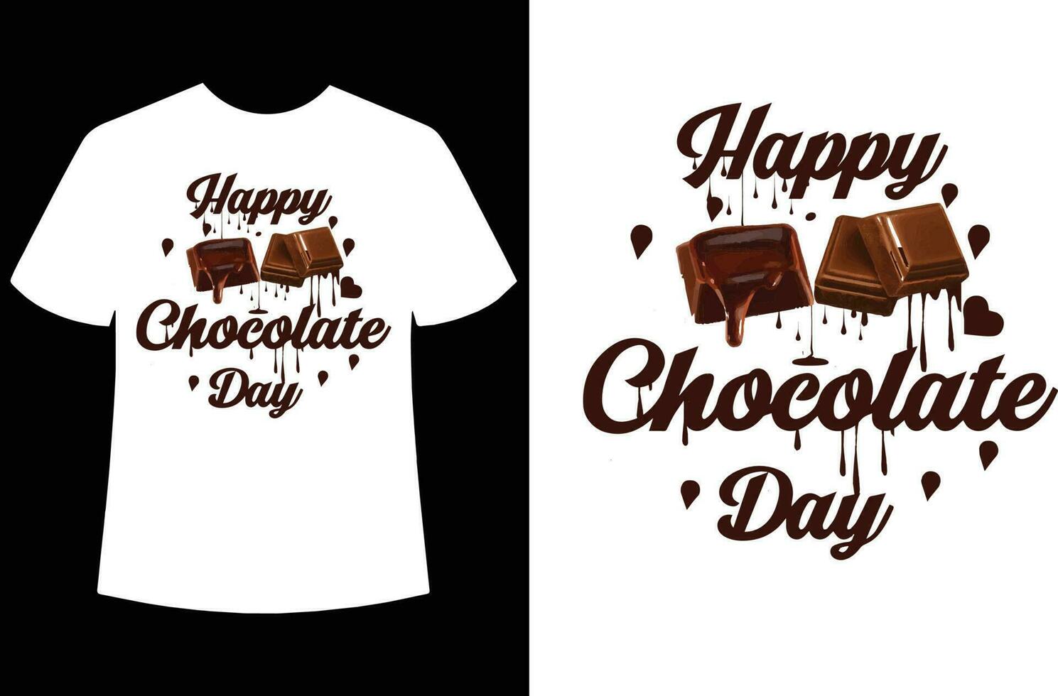 cioccolato giorno t camicia design vettore file