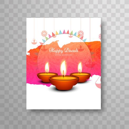 Moderno moderno diwali design brochure moderna vettore