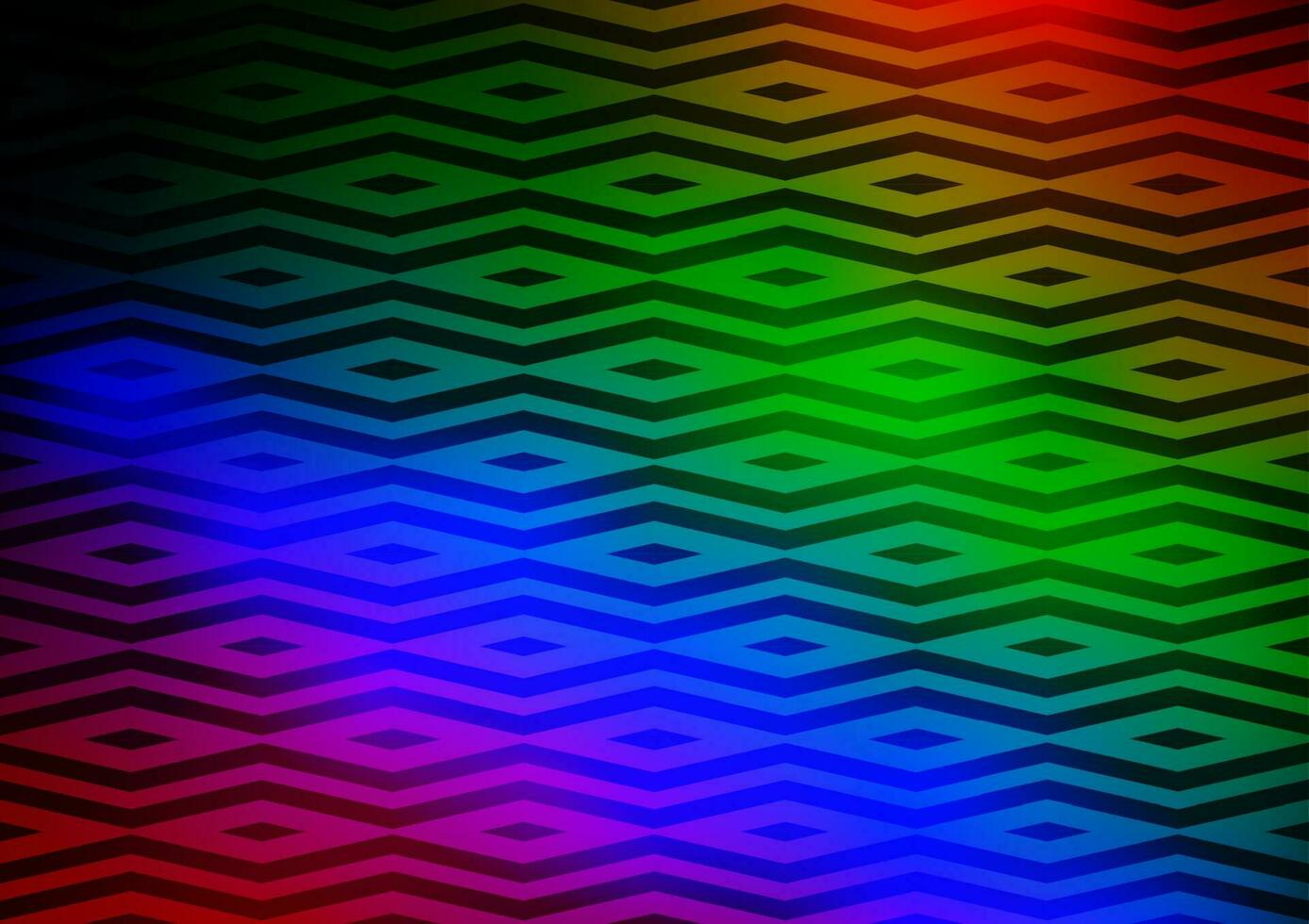 copertina vettoriale arcobaleno multicolore scuro in stile poligonale.