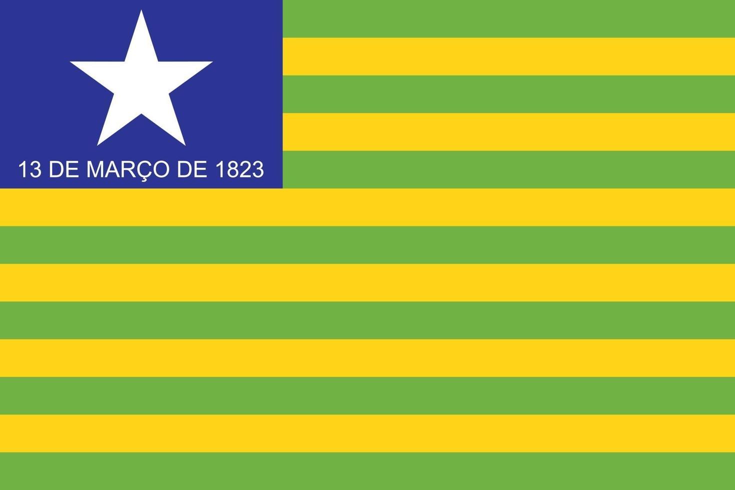 bandiera dello stato brasiliano piaui vettore