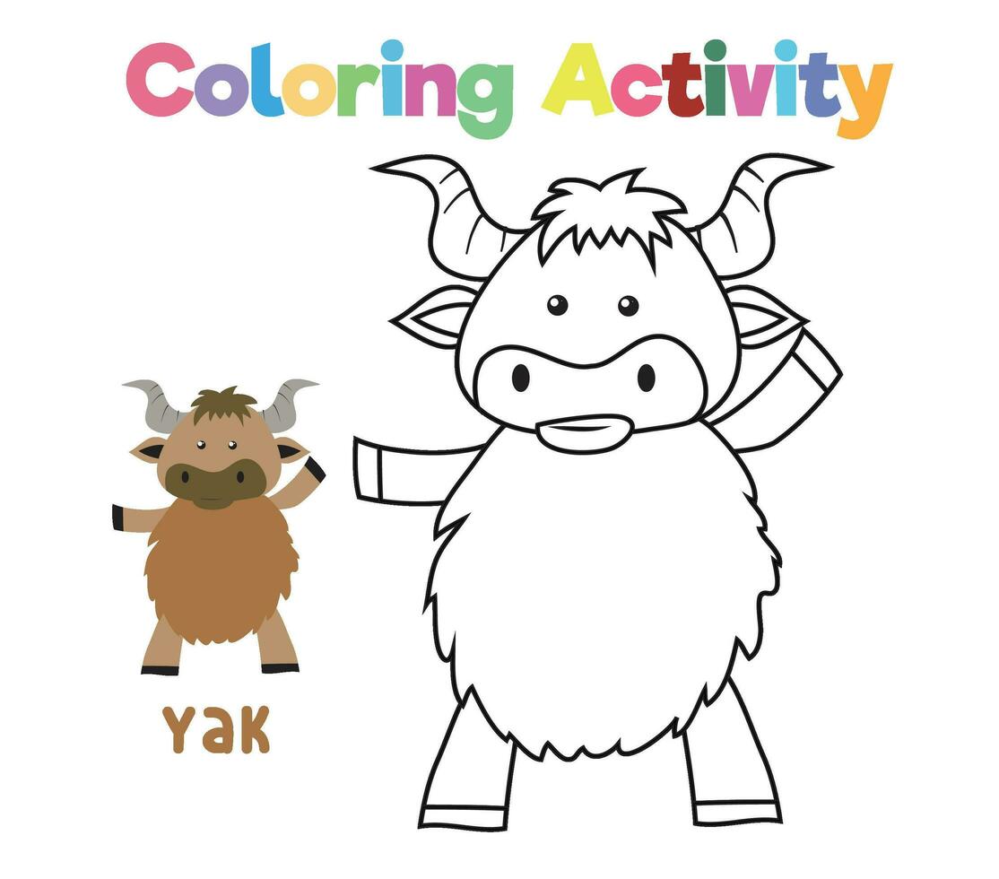 colorazione animale foglio di lavoro pagina. divertimento attività per bambini. educativo stampabile colorazione foglio di lavoro. colorazione attività per bambini. vettore illustrazione.