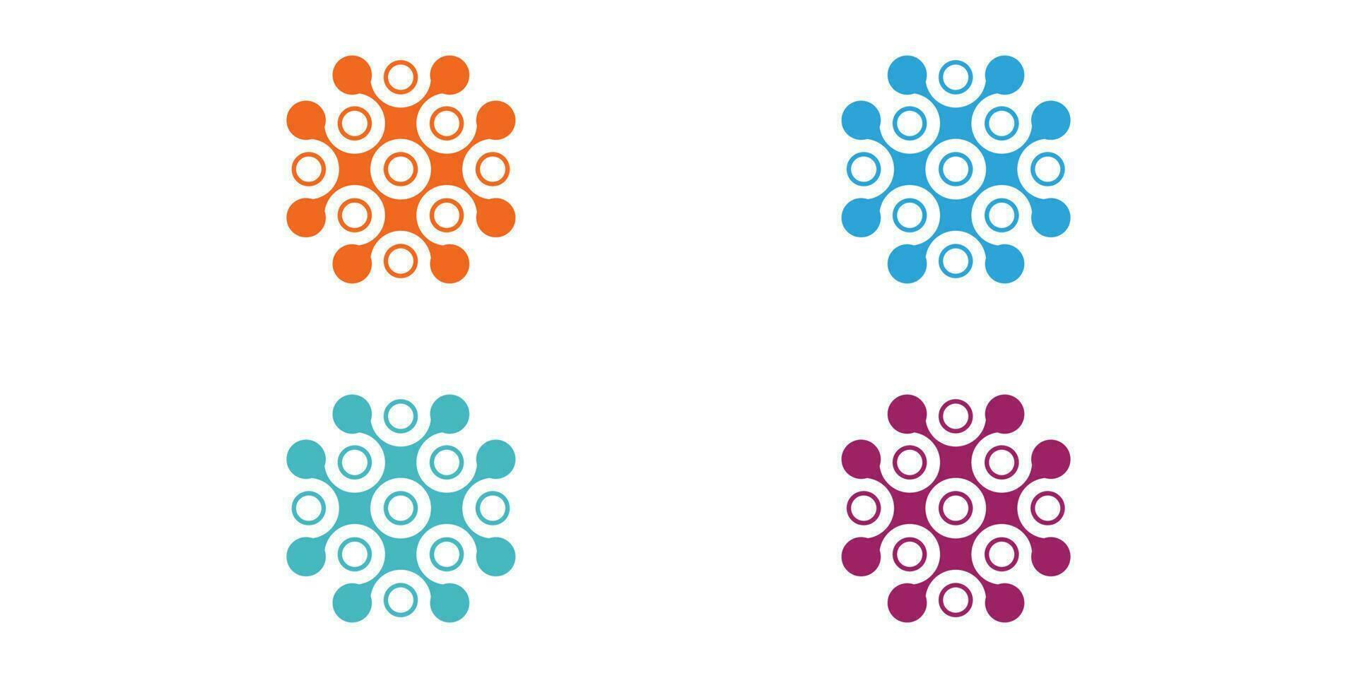 moderno connessione puntini logo icona emblema impostato vettore