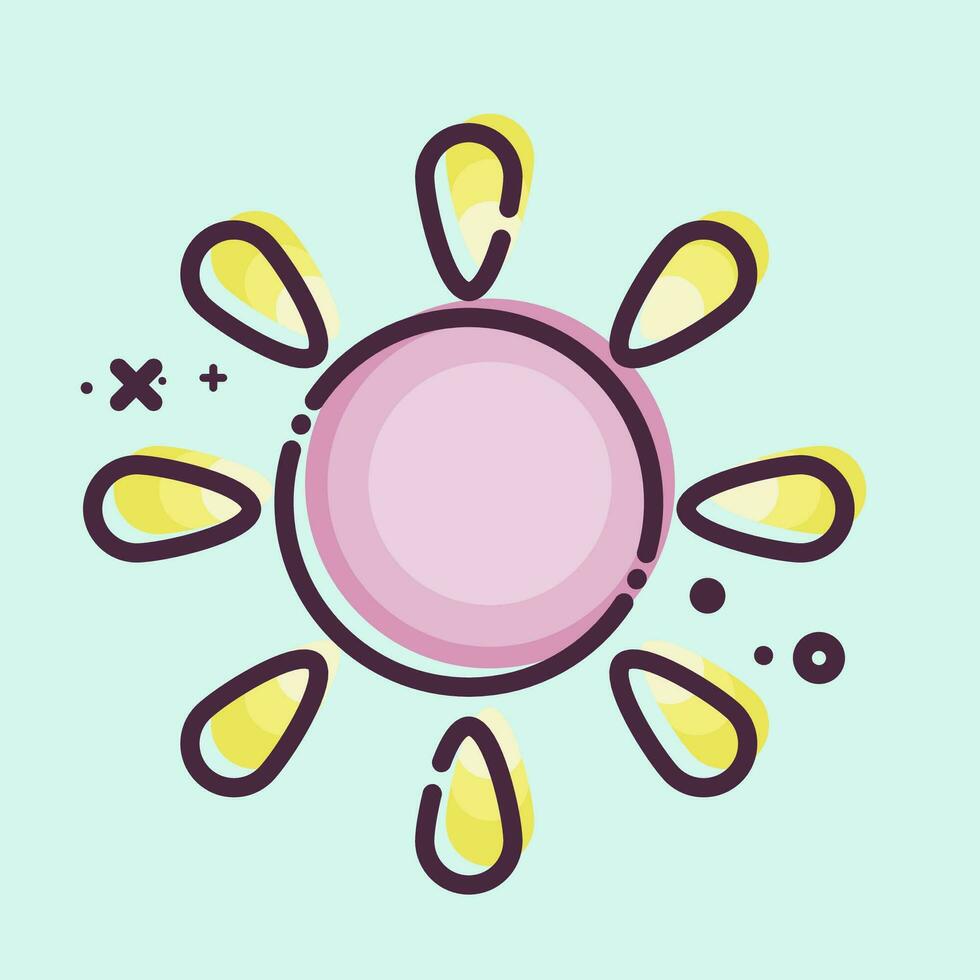 icona sole. relazionato per spazio simbolo. mbe stile. semplice design modificabile. semplice illustrazione vettore