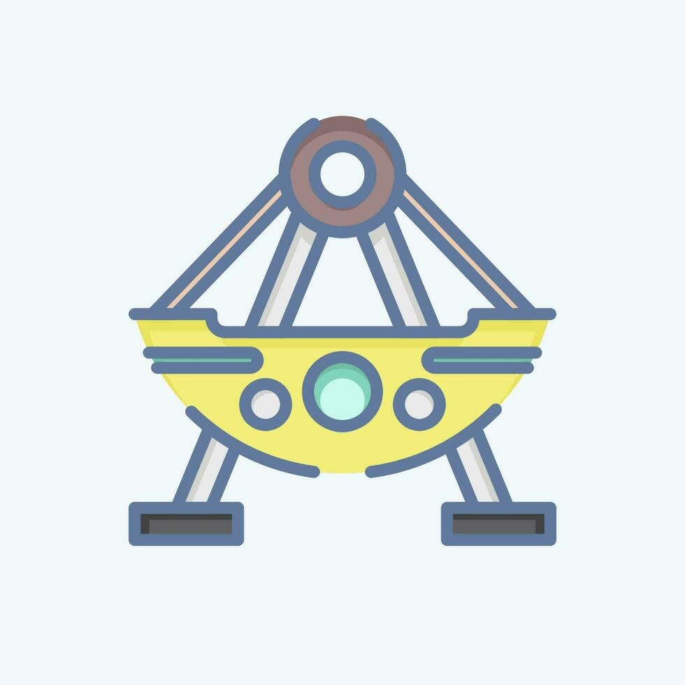 icona barca. relazionato per divertimento parco simbolo. scarabocchio stile. semplice design modificabile. semplice illustrazione vettore
