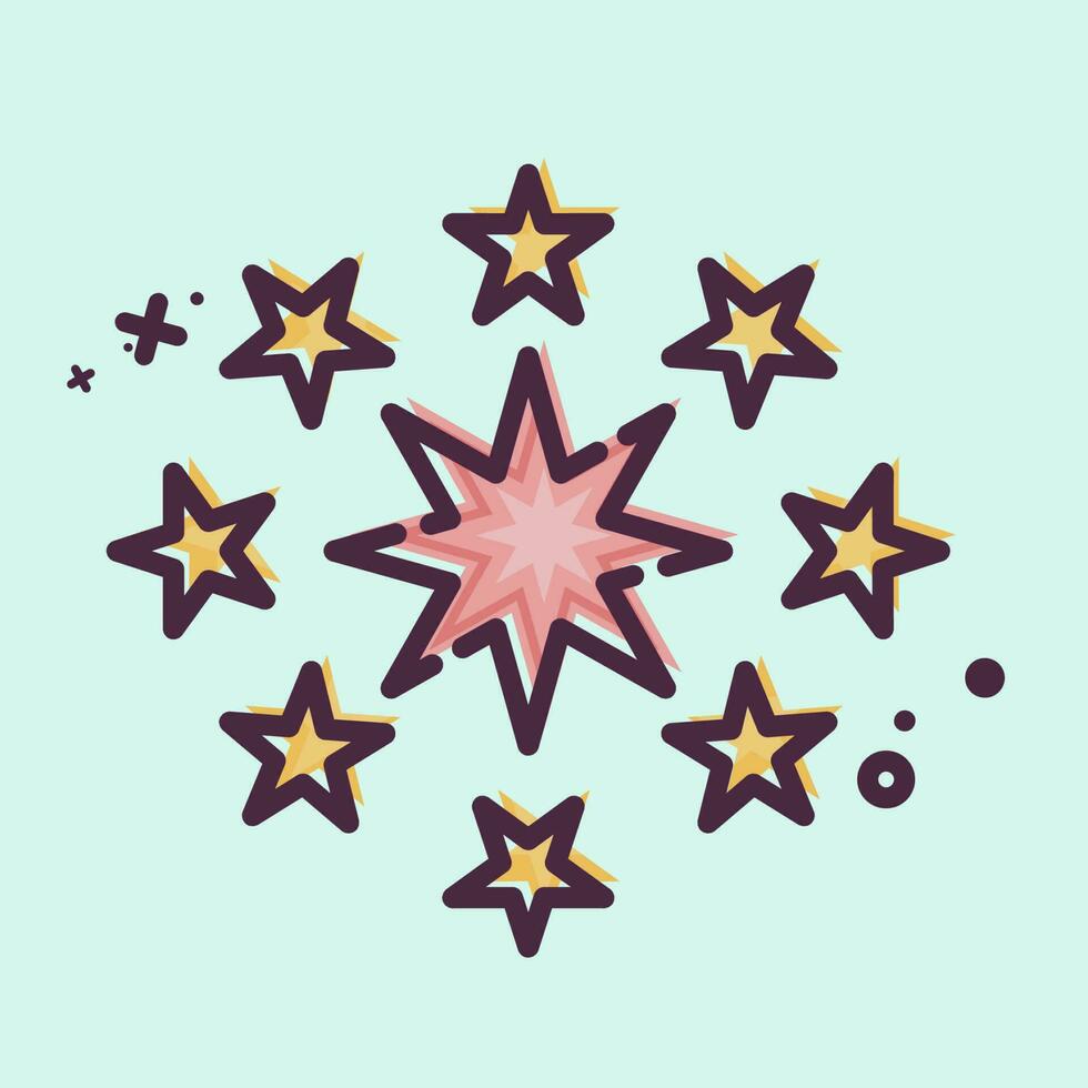 icona fuochi d'artificio. relazionato per divertimento parco simbolo. mbe stile. semplice design modificabile. semplice illustrazione vettore
