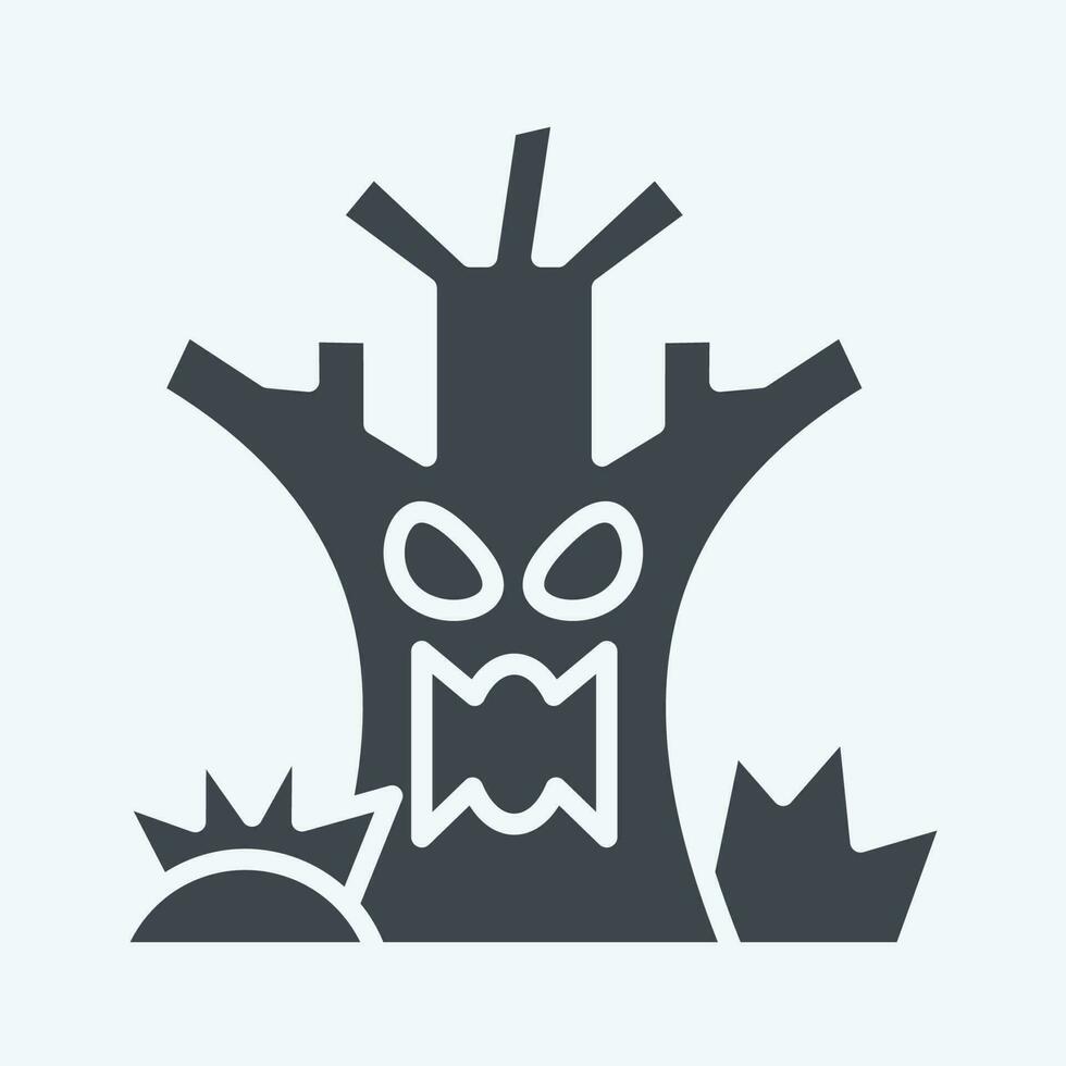 icona Morte albero. relazionato per Halloween simbolo. glifo stile. semplice design modificabile. semplice illustrazione vettore