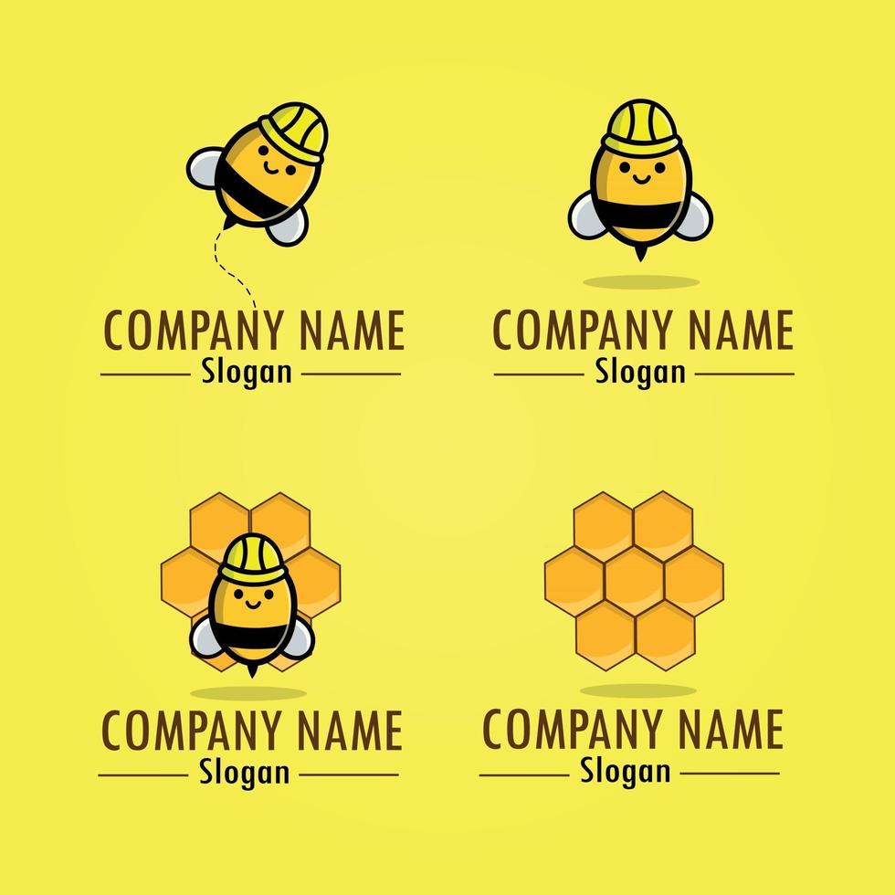 collezione logo ape vettore