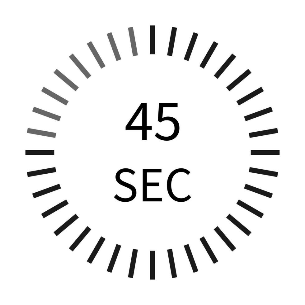 45 secondo digitale Timer cronometro icona vettore per grafico disegno, logo, sito web, sociale media, mobile app, ui illustrazione