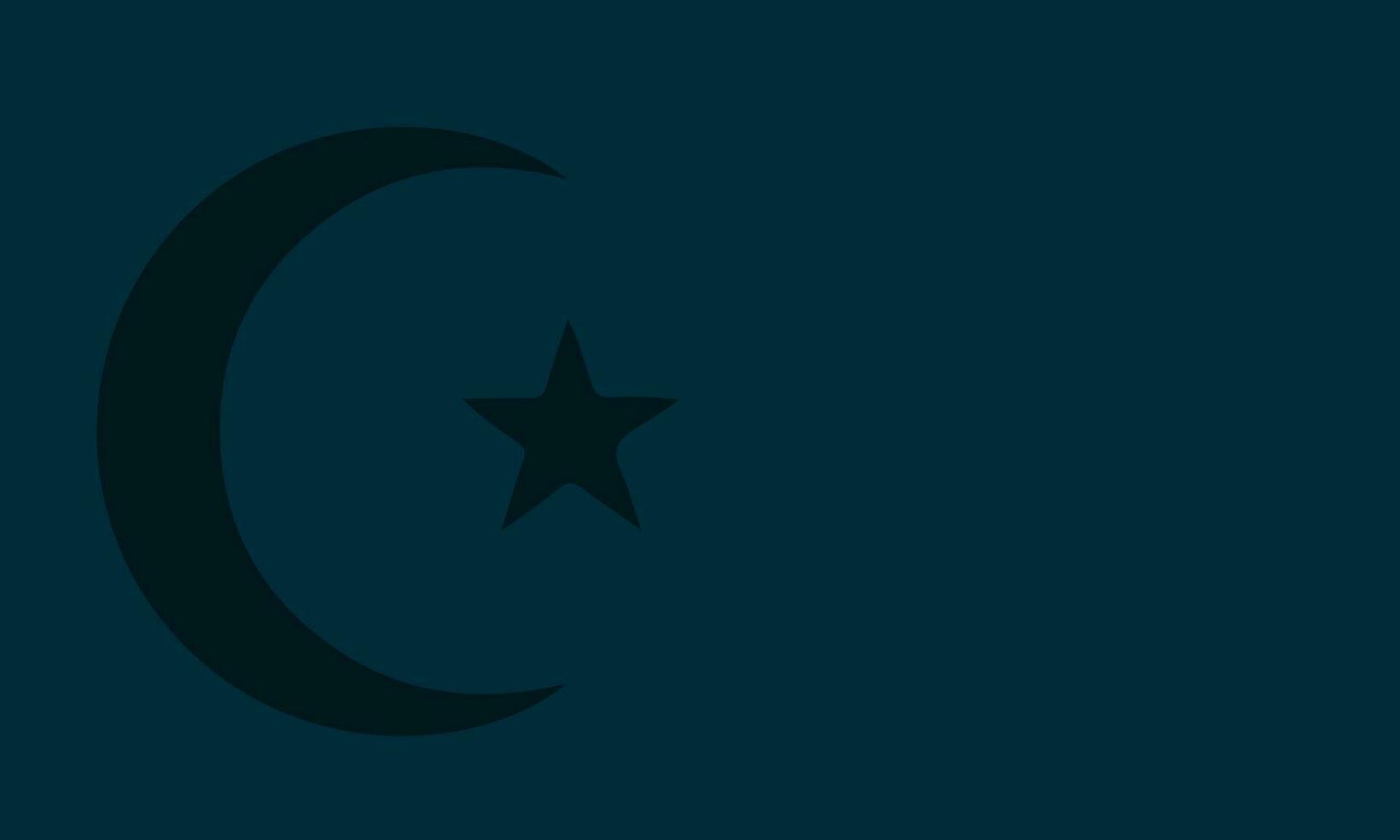 islamico sfondo con Luna, stella, e copia spazio per testo. vettore illustrazione