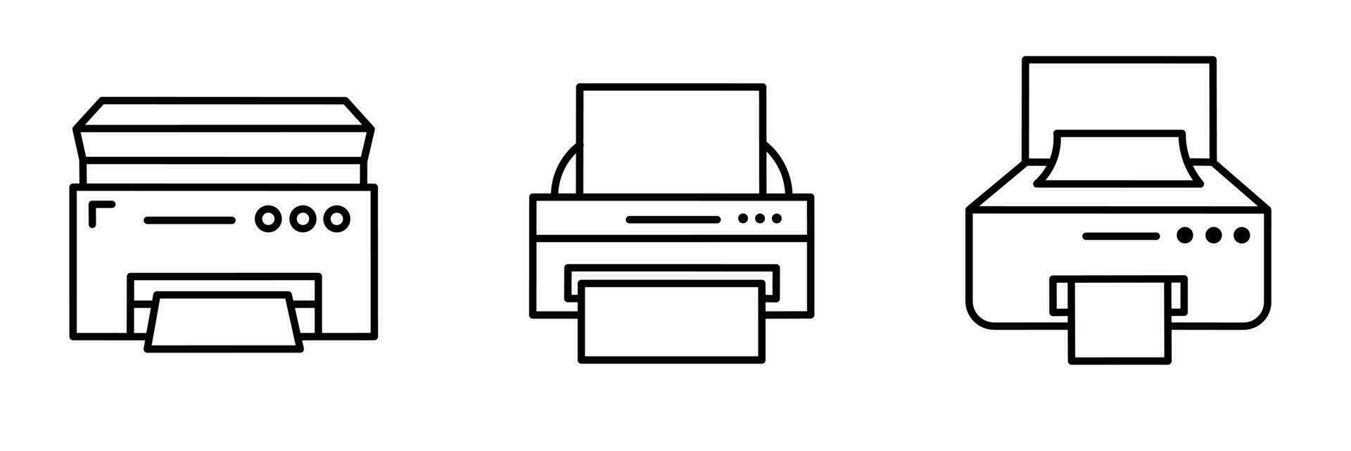 icona design. stampante icona illustrazione collezione. vettore