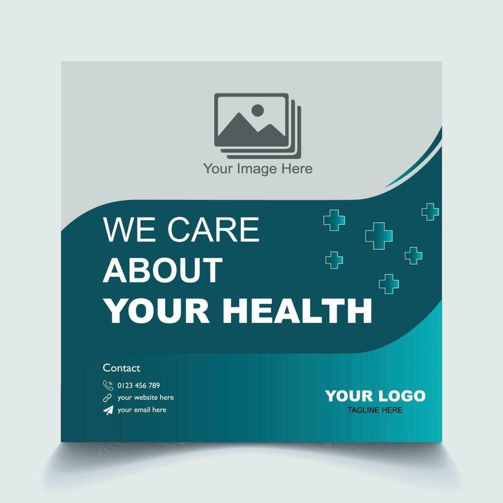 ospedale assistenza sanitaria servizio manifesto design per digitale marketing vettore