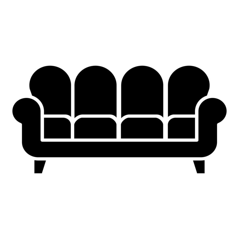 icona del mobile vettore. poltrona illustrazione cartello. divano simbolo o logo. vettore