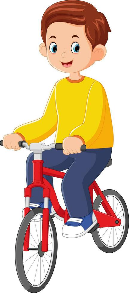 un' padre è contento e avendo divertimento su un' senza fretta bicicletta cavalcata ricordare il suo infanzia vettore