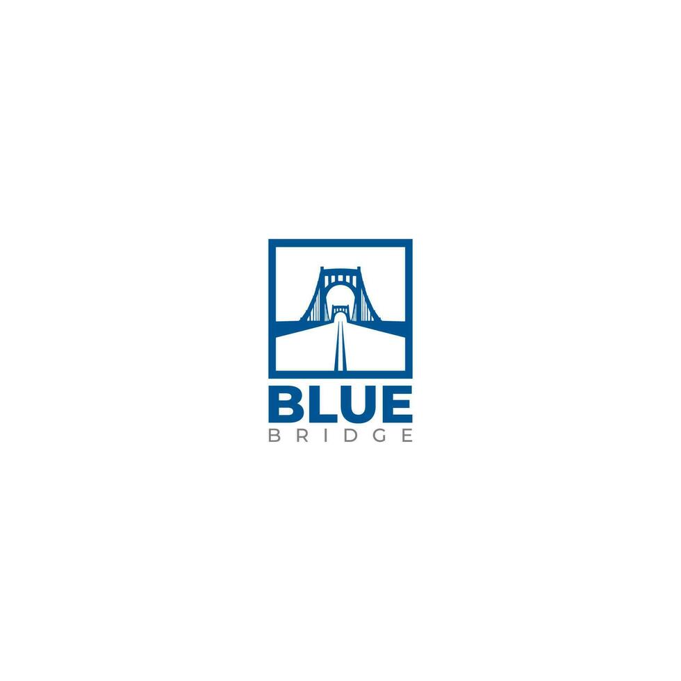 blu ponte logo design vettore