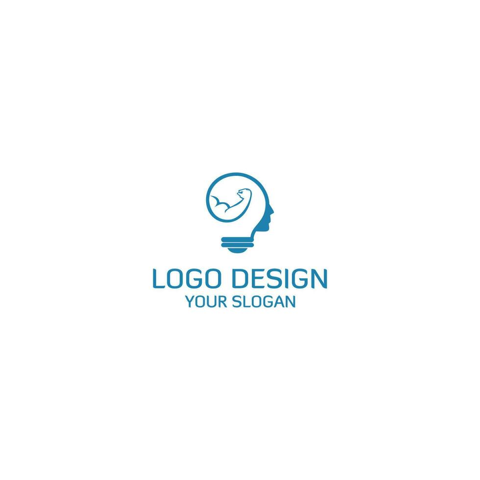 pensare più forte logo design vettore