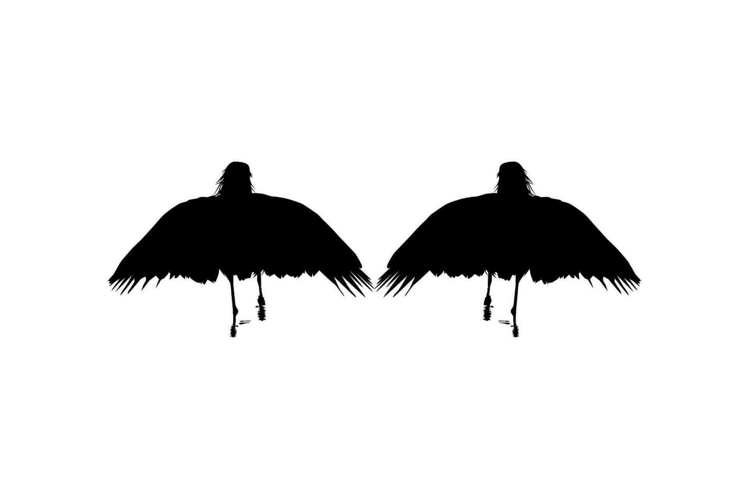 paio di il nero airone uccello, egretta ardesiaca, anche conosciuto come il nero Airone silhouette per arte illustrazione, logo, pittogramma, sito web, o grafico design elemento. vettore illustrazione