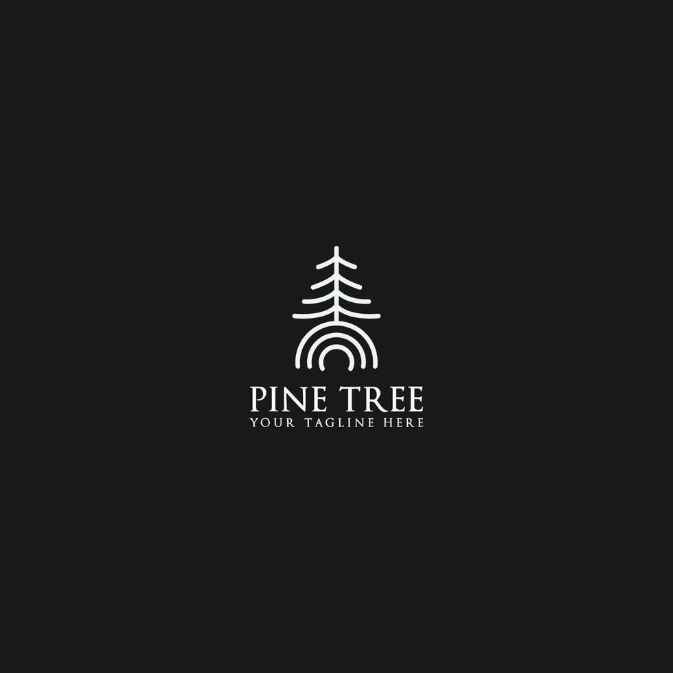 pino albero logo vettore