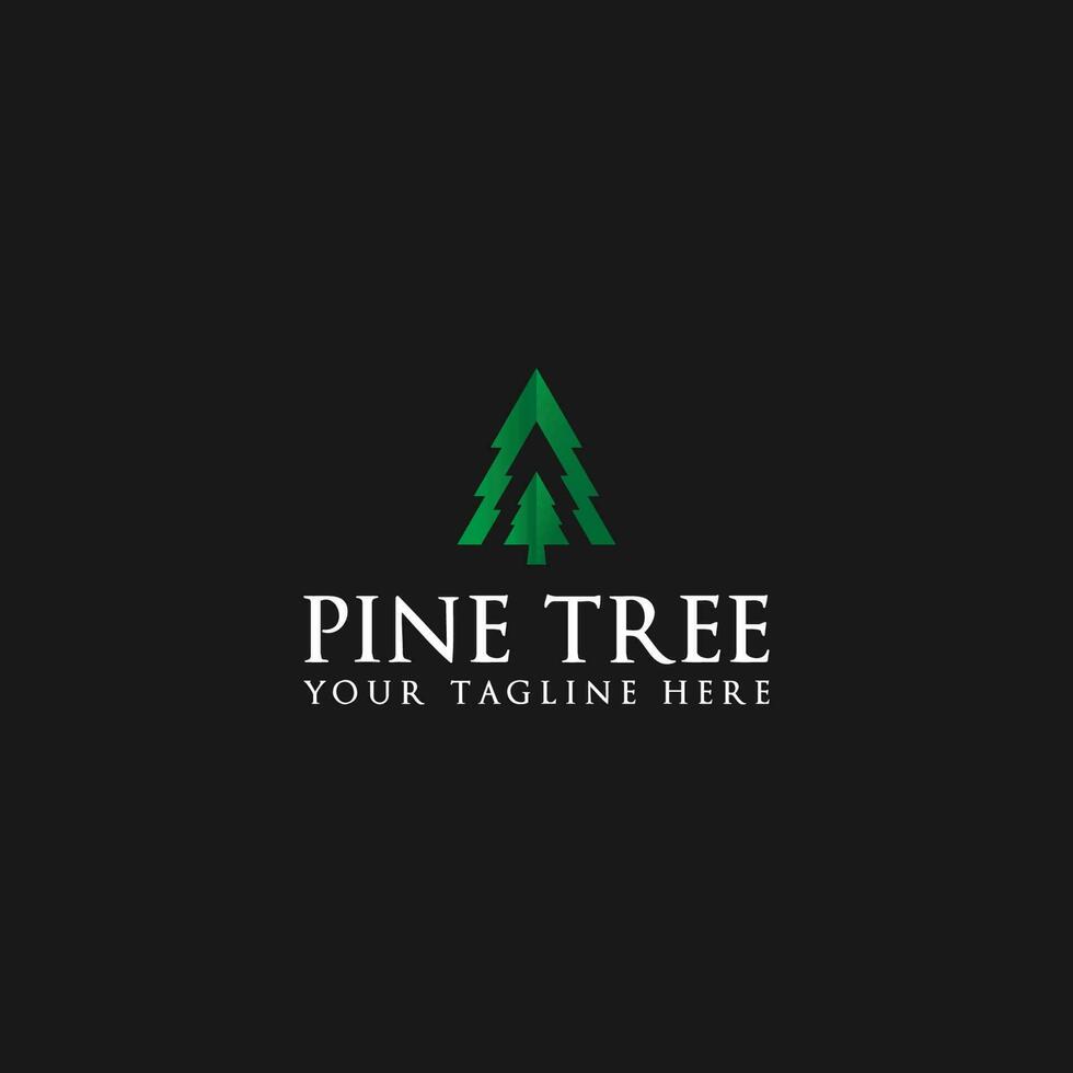 pino albero logo vettore