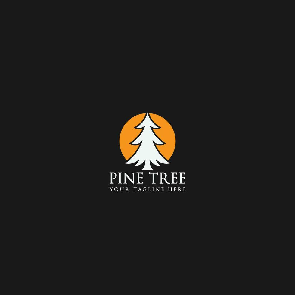 pino albero logo vettore