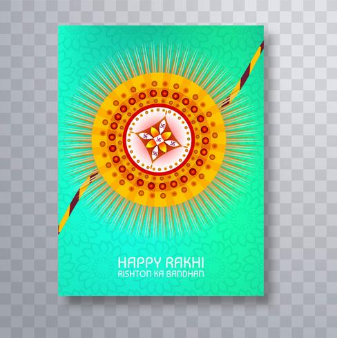 Raksha bandhan colorato modello di scheda modello di brochure vettore