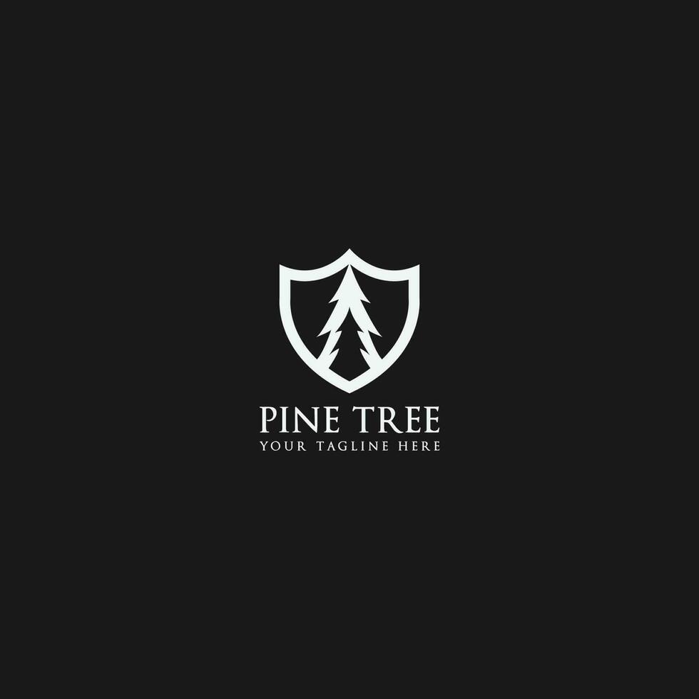 pino albero logo vettore