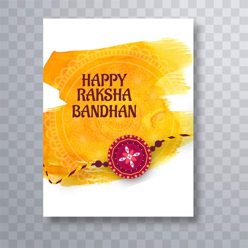 Bellissimo design modello di brochure raksha bandhan vettore