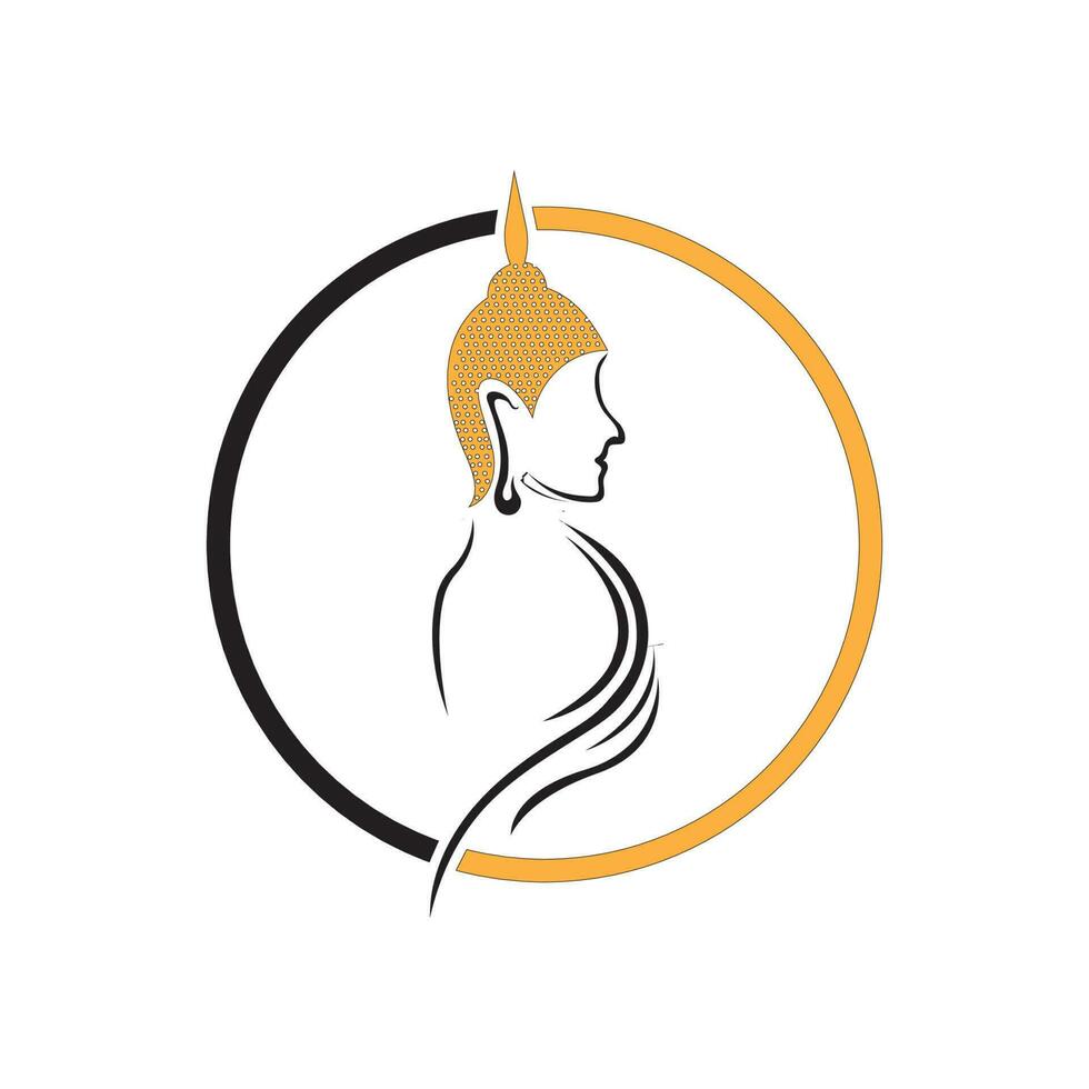 budha purnima logo vettore