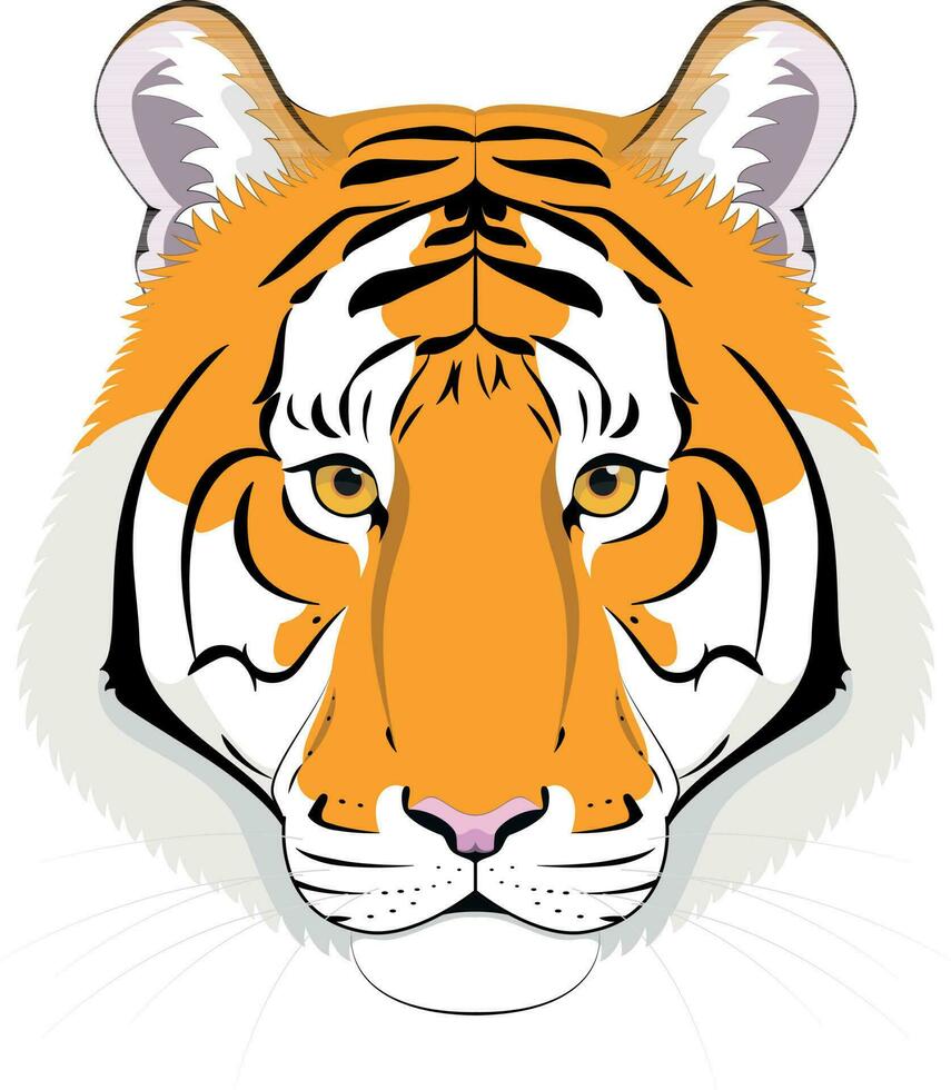 tigre testa nel cartone animato stile. vettore illustrazione