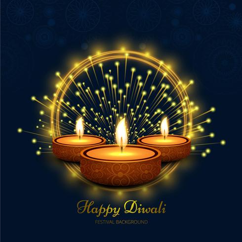 Moderno felice diwali sfondo vettore