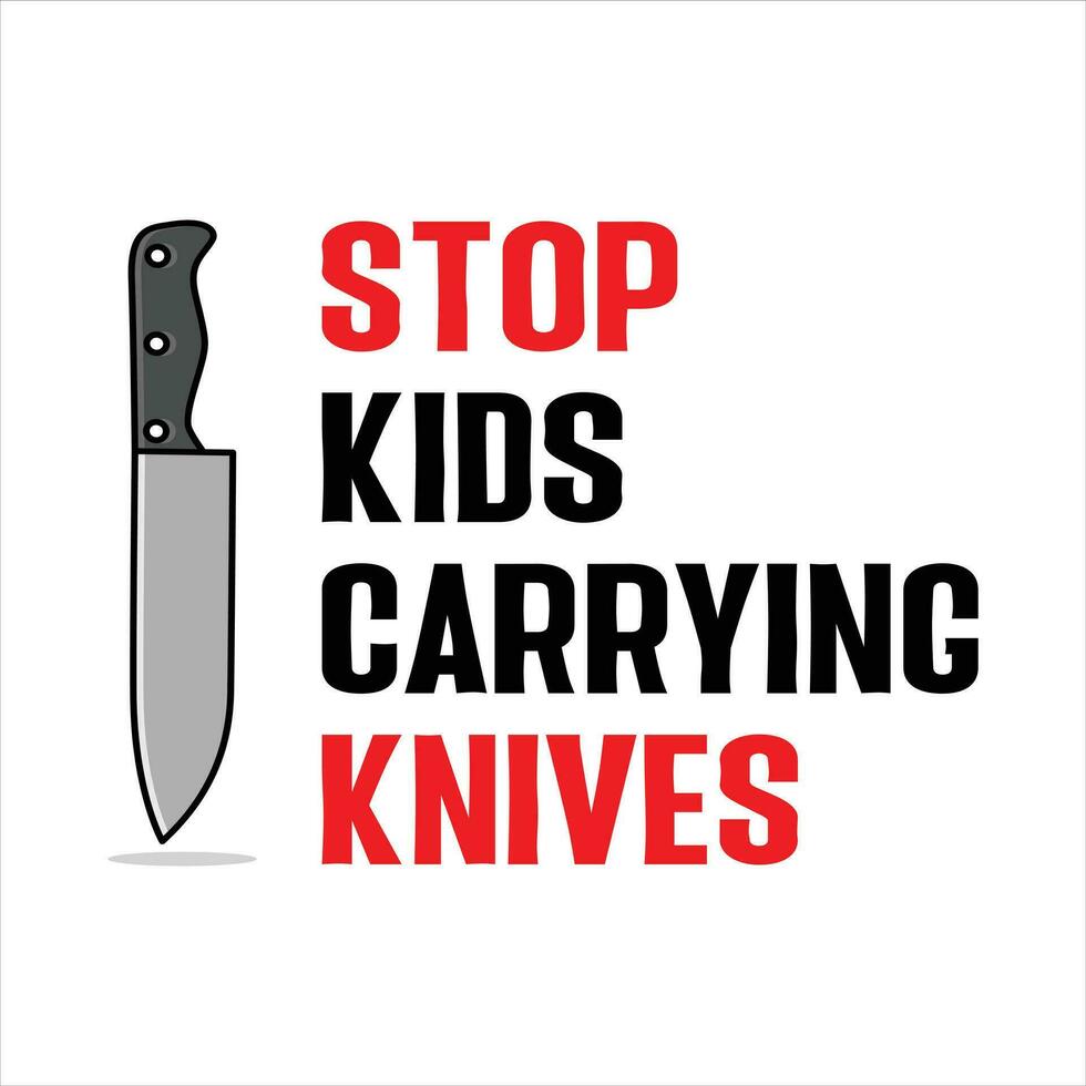 vettore illustrazione impedire bambini a partire dal trasporto coltelli