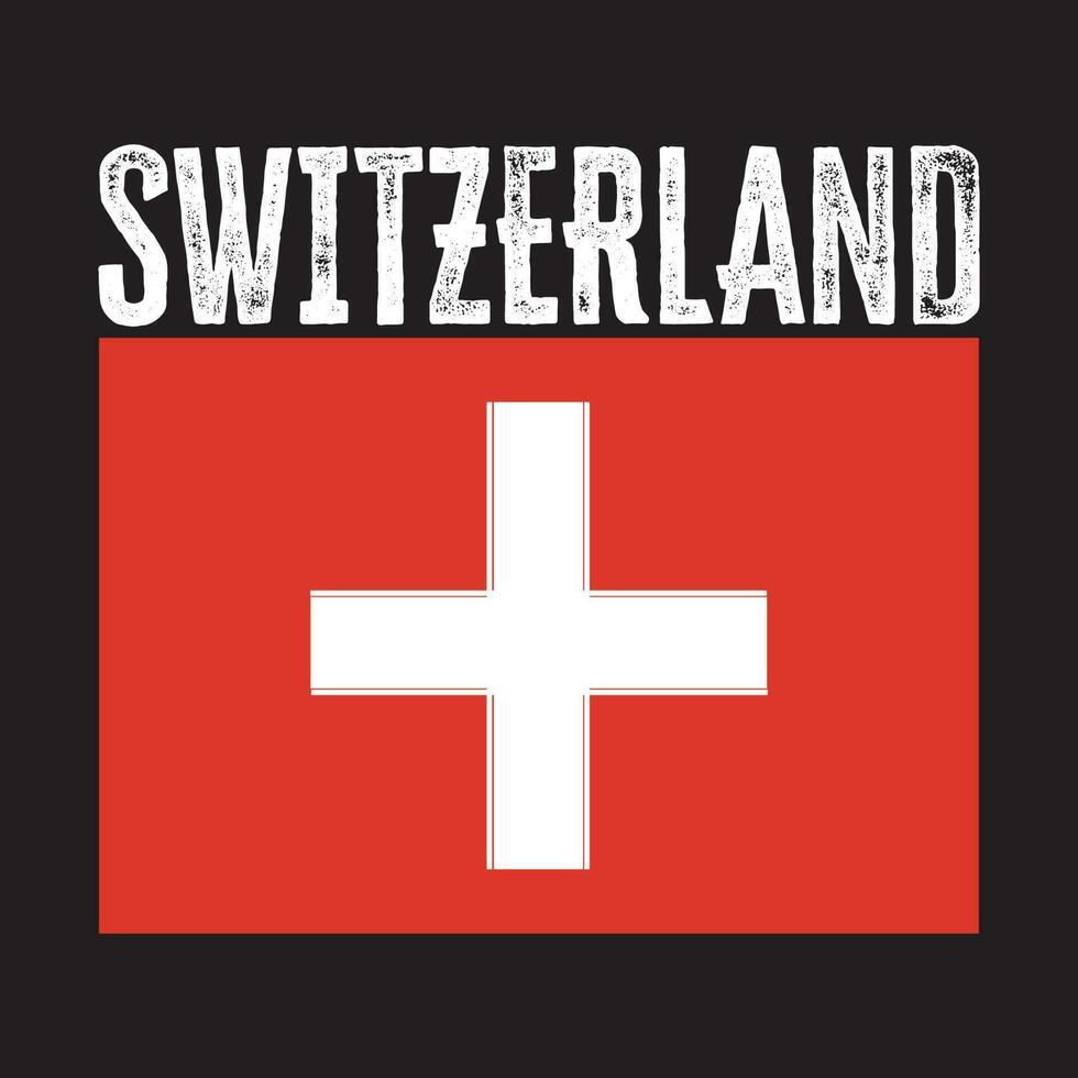 Svizzera bandiera vettore design maglietta Stampa